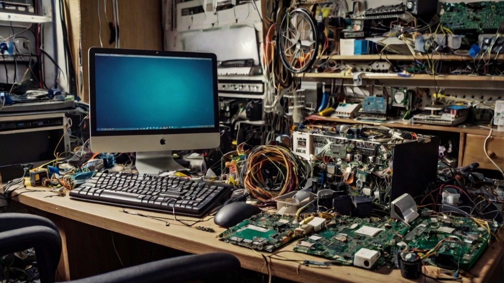 Desk in computer service